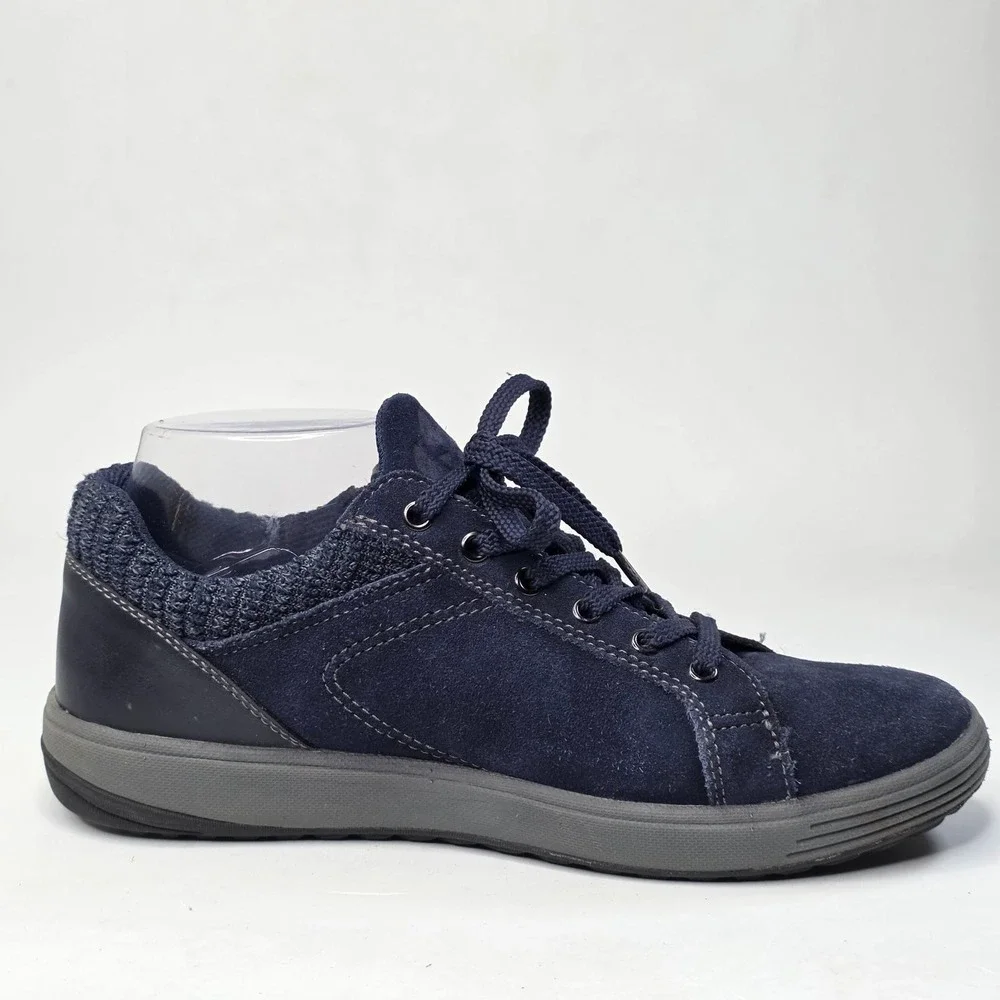 Allrounder by Mephisto Madrigal Women's Sneakers Size 8.5 Navy Suede Shoes